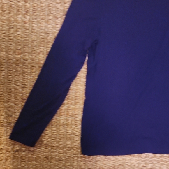 Talbots Royal Blue Long Sleeve Blouse - Picture 4 of 5